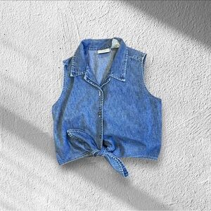 Studio ease tie cotton button down